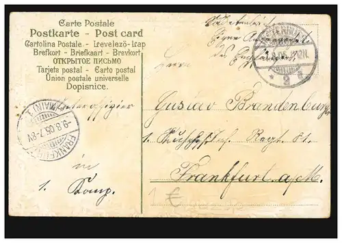 Carte d'adieu: Il est maintenant dans le monde entier ! INSTERBURG 1905