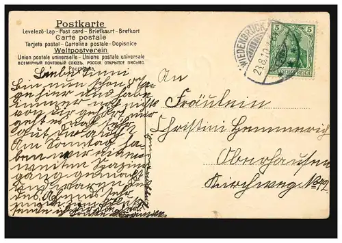 Carte de la nature morte: Vase en verre bleu avec fleurs violettes, BOIS 23.8.10