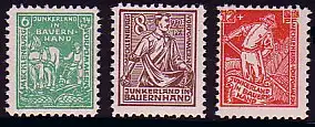 23-25a Bodenreform 1945, Farbe a, Satz postfrisch **