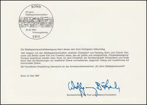 MinKa 16/1997 Partenariats de villes