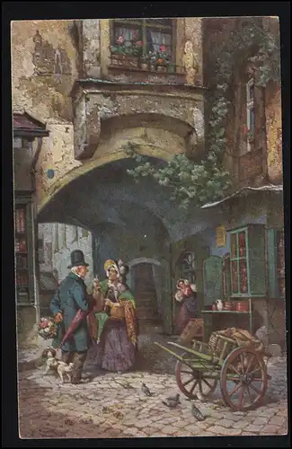Künstler-AK Carl Spitzweg: Das belauschte Gespräch, Eulen-Verlag, ungebraucht 