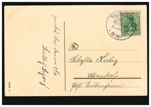 Carte d'anniversaire des filles Belle balançoire de fleurs, TAUBEHEIM / MEISSEN 3.10.15