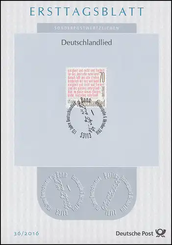 ETB 36/2016 Deutschlandlied, Hoffmann von Fallesleben