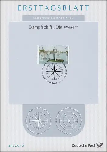 ETB 43/2016 Dampfschiff - Die Weser