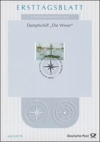 ETB 43/2016 Dampfschiff - Die Weser
