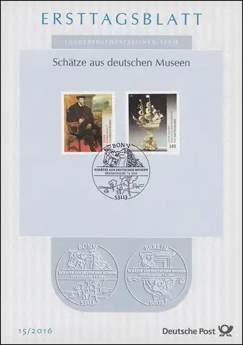 ETB 15/2016 Museeumsschätze, Gemälde von Tizian, Schnitzerei von Zeller