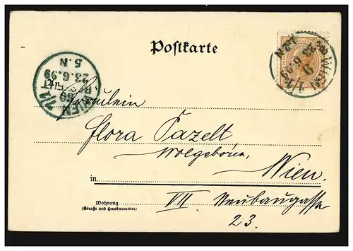 Lyrique AK Pietro, Poème Les Enfants Floras ..., VIENNE 9 -23.6.1899