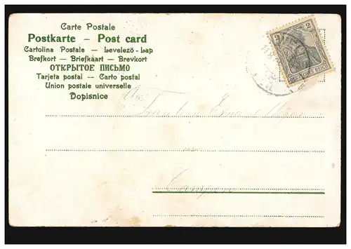 AK Lyrique Le départ, poème de Meinhold Dieu ne vous quitte pas, couru