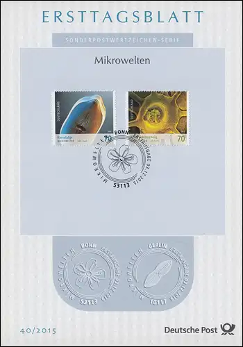 ETB 40/2015 Mikrowelten, Kieselalge und Odermennig-Blüte