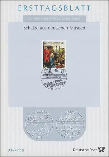 ETB 34/2015 Trésors des musées allemands, Schongauer, peintures