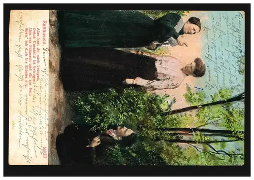 Poème Lyrique AK Déçu - Placée au monastère, EUPEN 26.9.1907