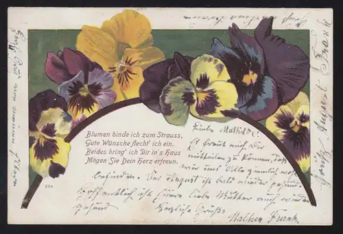 Poème Lyrique-AK Bonnes volontés Belles-mères, après ROCKENHAUSEN 30.4.1903