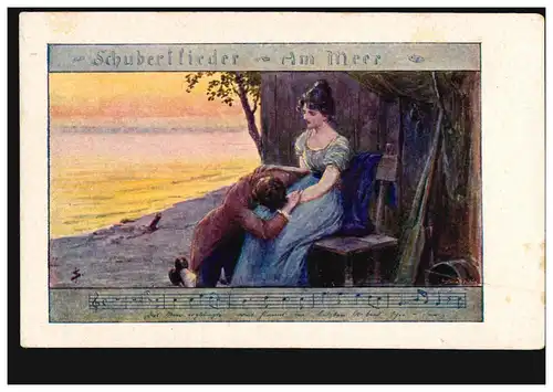 Artiste-AK Schubertlieder: Au bord de la mer, édition Jacques Philipp Wien, inutilisé