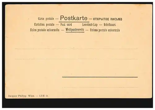 Artiste-AK Schubertlieder: Au bord de la mer, édition Jacques Philipp Wien, inutilisé