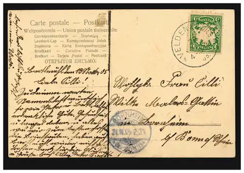 Carte de la branche d'orchidée, VELDEN au 20.11.1905 selon BornHEIM 21.1.05