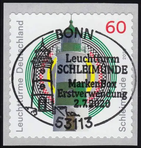 3555 phare de Schlimünde, sk avec numéro UNGERADER, EV-O Bonn 2.7.20