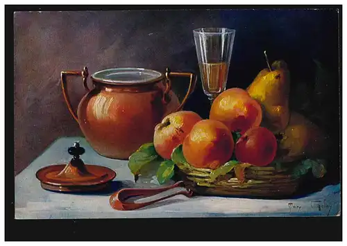 AK Artiste Mary Golay: Pommes mortes Poupées Poitrines avec couvercle, inutilisé