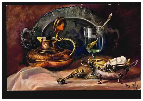 AK Artiste Mary Golay: Vies mortes Tea Time - Temps du thé, édition T.S.N. non utilisée