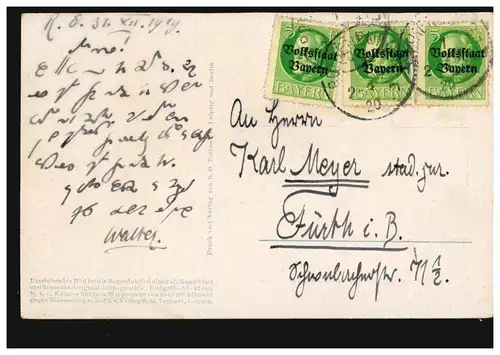 AK Hosse Artiste: Visite - femme en robe verte devant la porte, RODENBURG 1.1.1920