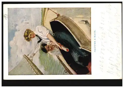 Künstler-AK Skipper & Mate, Vewrlag M. Munk Wien, MÜNCHEN 28.3.1913