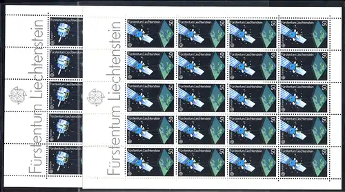 Europaunion 1991 Liechtenstein 1011/12 als Kleinbogen-Satz ** / MNH