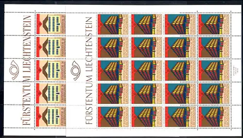 Europaunion 1990 Liechtenstein 984-985 als Kleinbogen-Satz ** / MNH