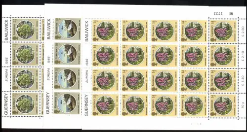 Europaunion 1986 GB-Guernsey 358-360 als Kleinbogen-Satz ** / MNH