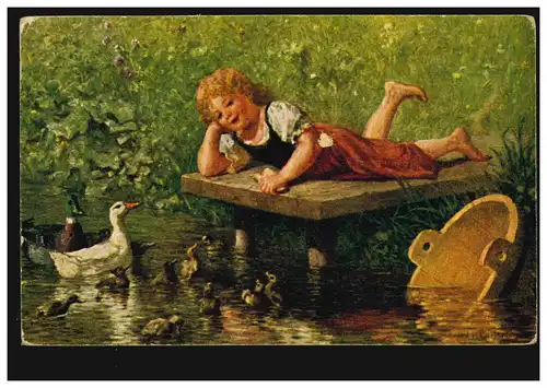 AK H. Grille: Entenliesel, maison d'édition E.M. M., couru