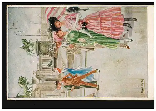 AK Artiste vie urbaine mondiale - Mode dans les années 20, BERLIN NW 40 b 7.2.1924