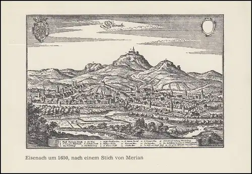 PP 11/12 Ulbricht 5+5 Pf Exposition Wartburg - Eisenach vers 1650, **