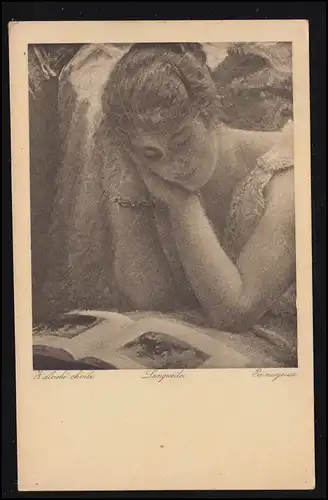 AK Artiste Prof. V. Bukovac: Ennui, PRAG / PRAHA 1918