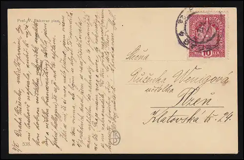 AK Artiste Prof. V. Bukovac: Ennui, PRAG / PRAHA 1918