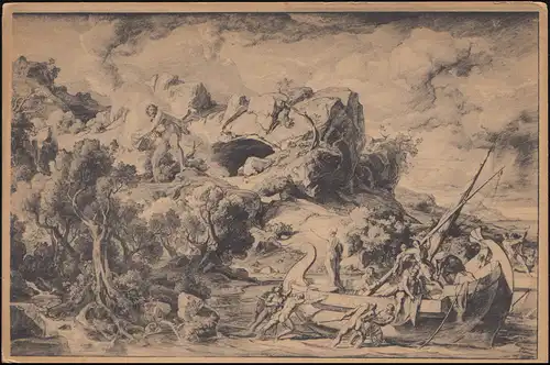 Künstler-AK Fr. Preller d.Ä.: 5. Abfahrt vom Lande der Zyklopen, ungebraucht