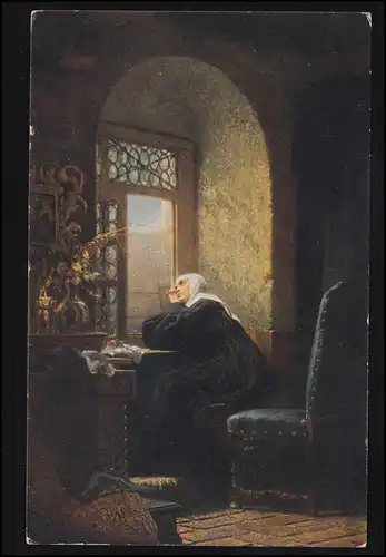 Künstler-AK Gust. Adolf Kuntz: Ein Gruss aus der Welt, ungebraucht