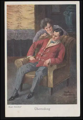 AK Artiste Ruab Gnischaf: Convainquement, Galerie Munich Maître., inutilisé