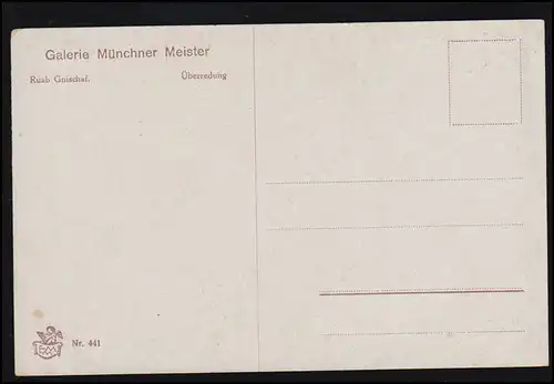 AK Artiste Ruab Gnischaf: Convainquement, Galerie Munich Maître., inutilisé