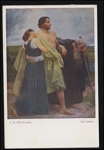 Künstler-AK A.D. Goltz: Das Leben, Galerie Wiener Künstler, PISEK 11.4.1916