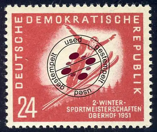 281 Wintersportmeisterschaften 24 Pf, gestempelt O