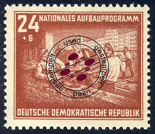 304 Nationales Aufbauprogramm Berlin 24+6 Pf O