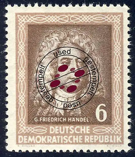 308 Festival des Mains 6 Pf Georg Friedrich Hagenl O