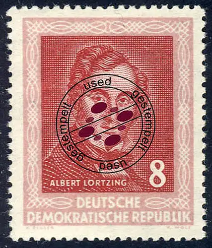 309 Résistant à la main 8 Pf Albert Lortzing O