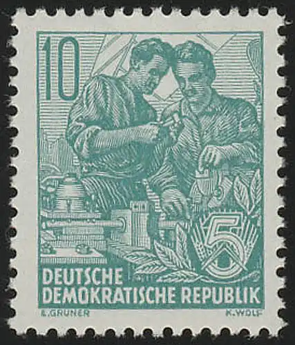 409x XI Fünfjahrplan 10 Pf Wz.2 XI ** geprüft