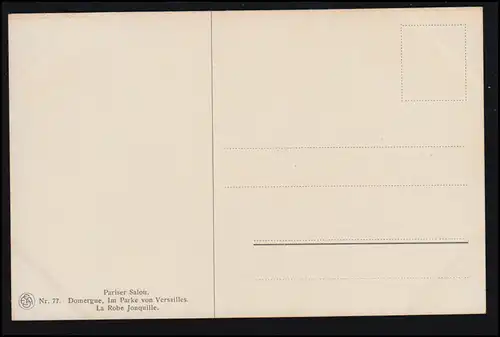 Künstler-AK Domergue: La Robe Jonquille - Im Park von Versailles, ungebraucht