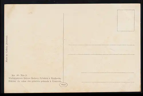 AK Christo Kutev: Portrait de femme, Galerie Cracovie, inutilisé