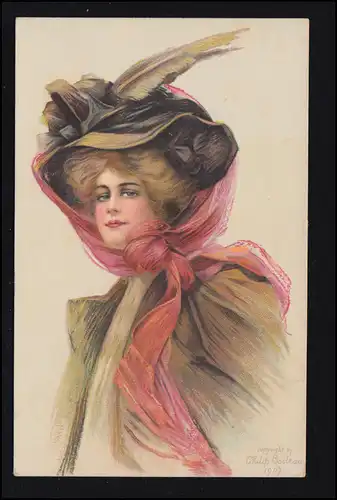 Künstler-AK Philip Boileau: Schöne Frauen, KREUZAU (Kr. DÜREN) 15.3.1909