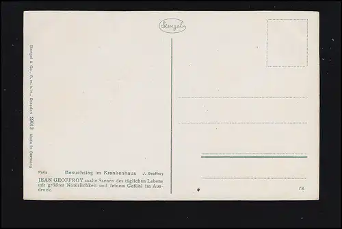 AK J. Geoffroy: Journée de visite à l'hôpital, édition Stengel, non utilisée