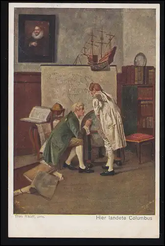 AK Artiste Theo Rikoff: Columbus, art de Munich, inutilisé