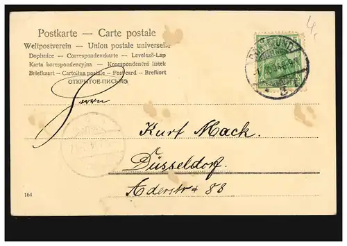 Humor-AK Lustige Brüder - Der Dicke, der sich ulken lässt ... DORTMUND 1.10.1904