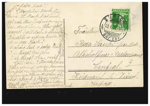 Lyrique-AK Randonneur Respirant, poème approprié An der Weser, ZÜRICH 23.1.1911