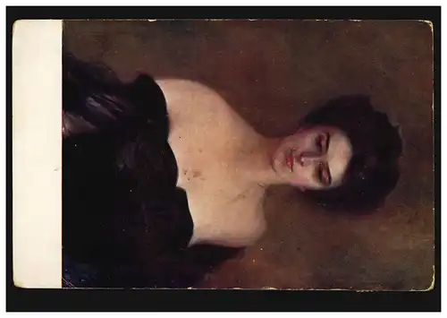 AK Artiste Jaroslav Petrak: femme en robe noire, GRAZ 22.11.1920